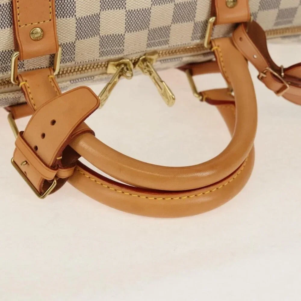 LOUIS VUITTON Damier Azur Keepall 50 Boston Bag N41430 LV Auth 154925V